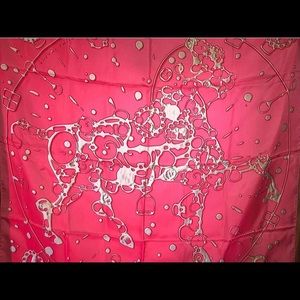 Carré Twill Cheval Fusion Rose Silk Scarf